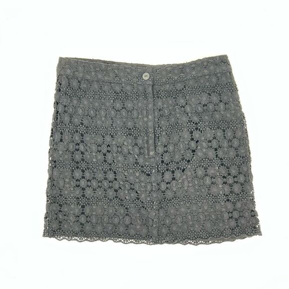 H&M Pencil Skirt Black Eyelet Lace Lined  Size 8 Straight Short Skirt, Zip Cute - Picture 5 of 5